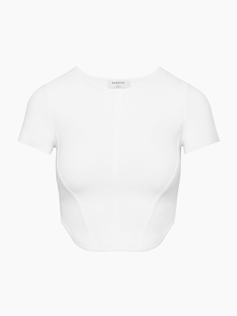Babaton Short Sleeve Structured Crop Top